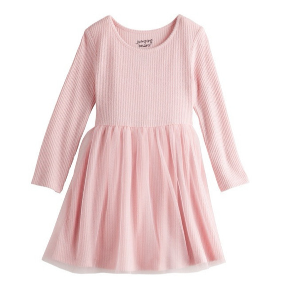 jumping beans Other - Jumping Beans Long-Sleeve Tulle Dress Vintage Art Pink Toddler Girls Size 2T